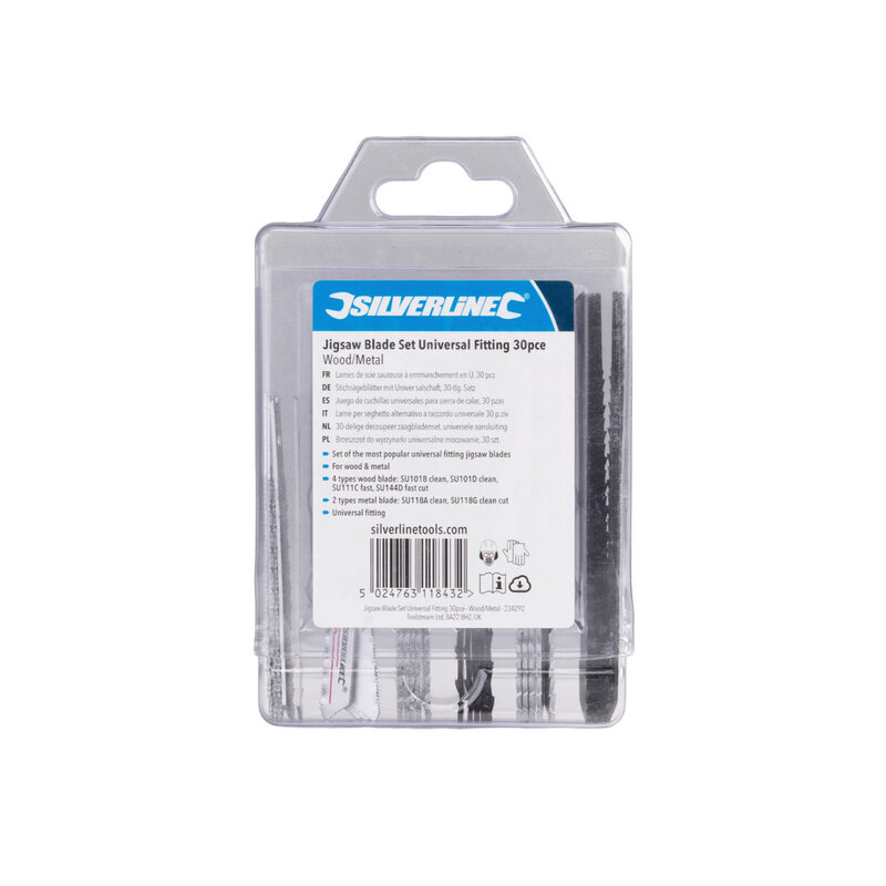 Silverline Jigsaw Blade Set Universal Fitting 30Pce