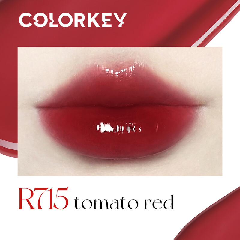 COLORKEY Airy Lip Glaze: R715 Black Tea Chestnut Brown, Mirror Finish High-Shine & Lightweight Lip Gloss.