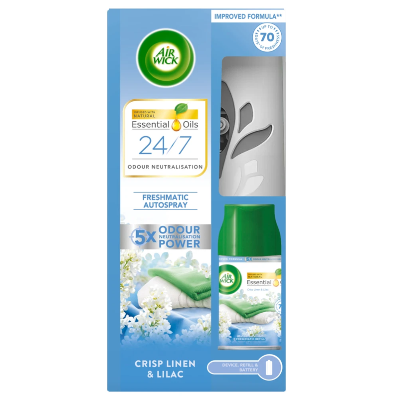 Crisp Linen & Lilac Freshmatic Autospray Kit 250ml