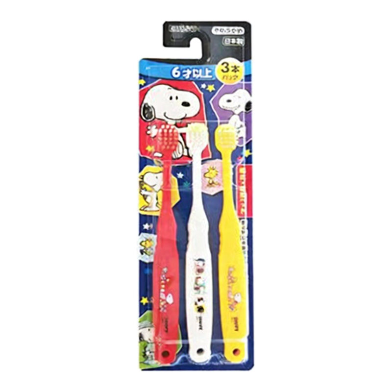 Ebisu Snoopy Kindertandenborstel (vanaf 6 jaar), 3-pack