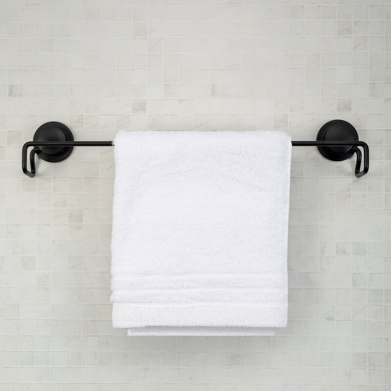 Stick 'n' Lock Towel Rail - Black