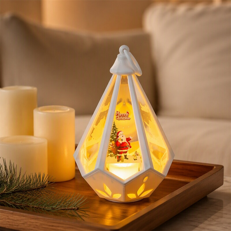 Huacan witte kerstman-decoratie in vorm van een kegel