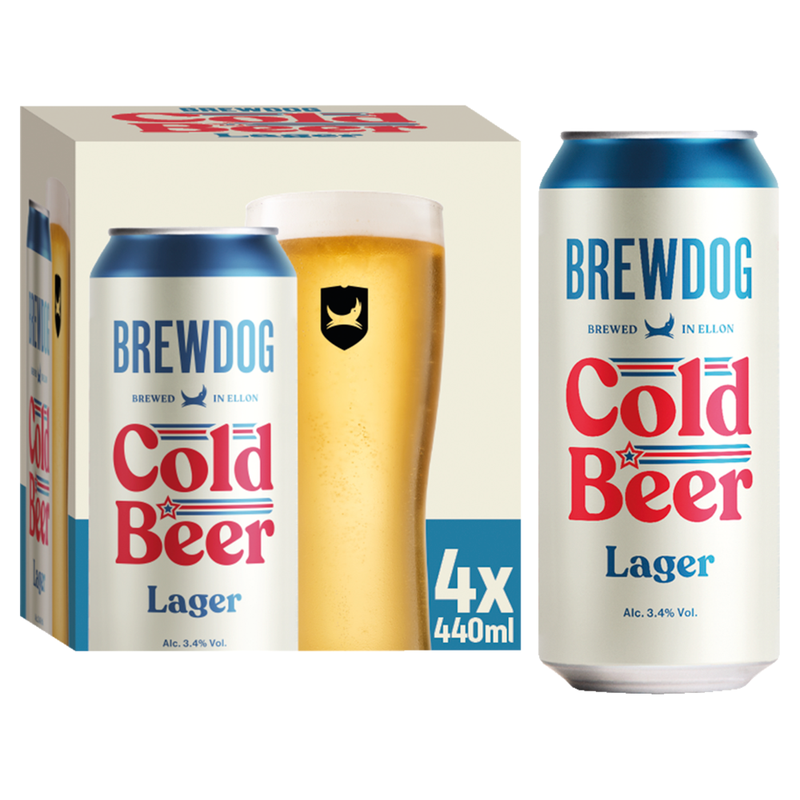 Cold Beer Lager 4 X 440ml