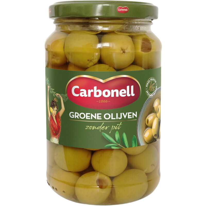 Carbonell Groene Olijven Zonder Pit - 170 g