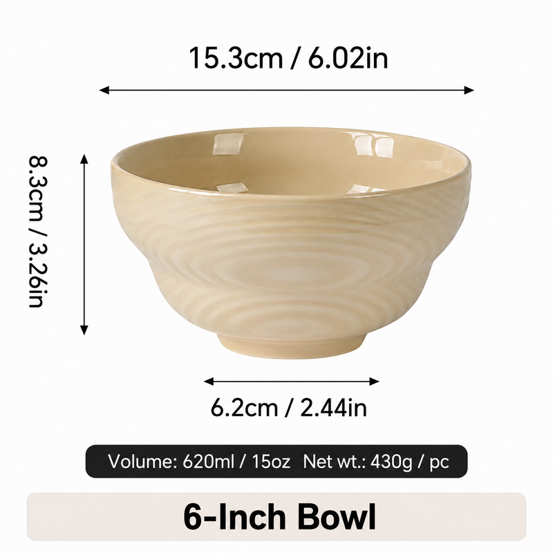 JIWOO Light Stream 6 Zoll Schale Glänzend Glasierter Braun 1 Stück