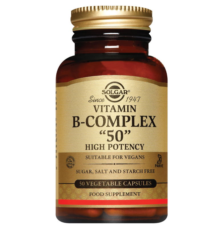 Solgar Vitamin B Complex 50 Energy Metabolism & Nervous System Support - 50 Vegan Capsules