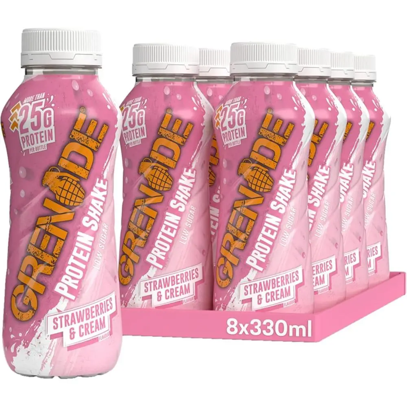 Protein Shake Strawberries and Cream Flavour Multipack - 8 x 330 ml