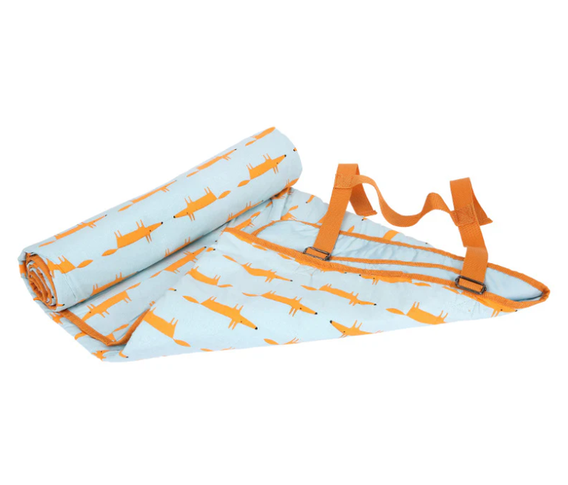 Scion by Dexam Picnic Blanket Mr Fox Blue/Orange