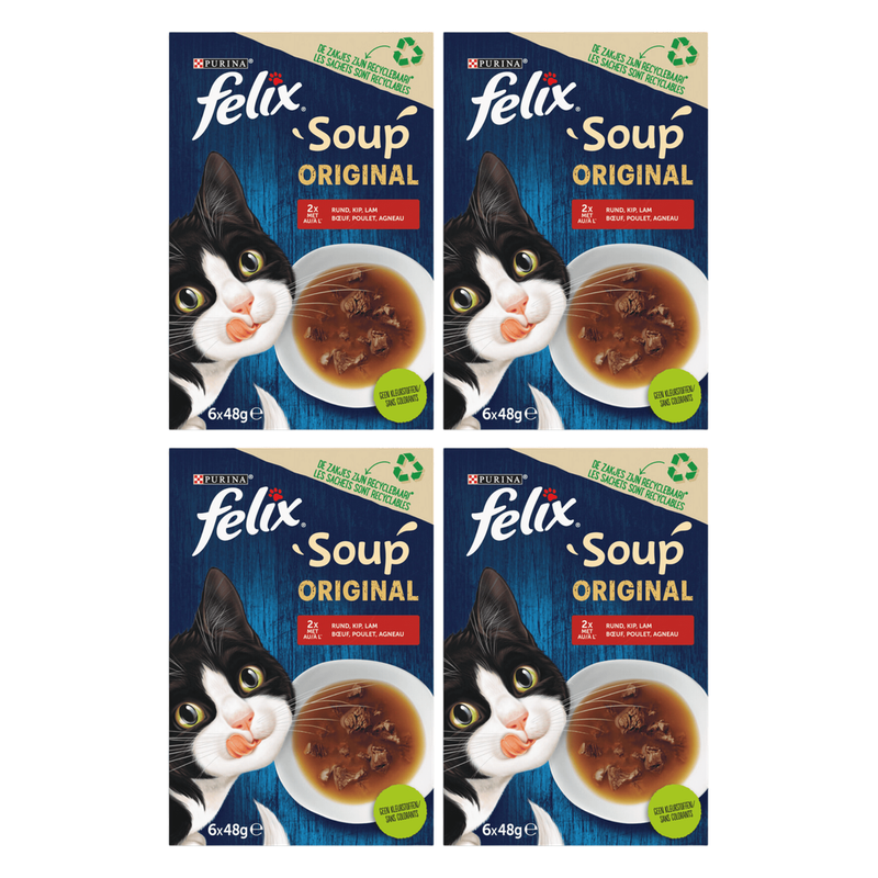Felix Soupe Farm Nourriture humide pour chats 6 x 48 g*4