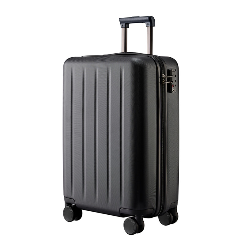 NINETYGO Danube Koffer, Handgepäck, flugtauglich, ideal für 3-5-Tage-Reisen, Doppelte Spinnerrollen, 100 % Hartschalen-Kunststoff, TSA-Schloss, 56.5 X 38 X 23 cm，Schwarz, 20 Zoll