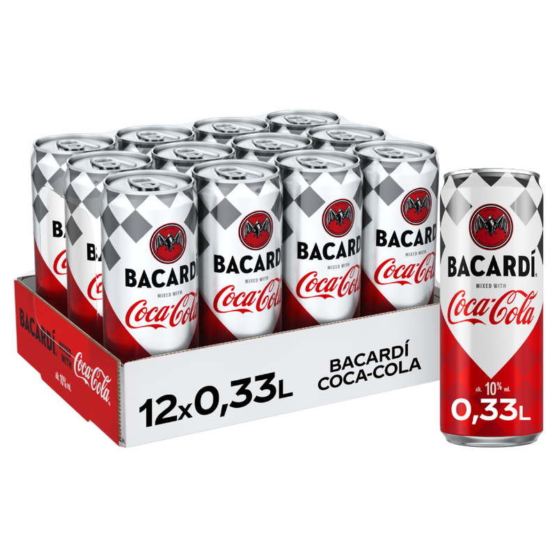 Bacardi & Coca-Cola Mischgetränk 12 × 0,33 L