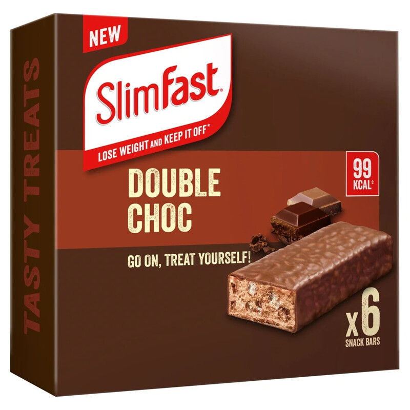 Snack Bars Double Chocolate Flavour Multipack - 6 x 25 g