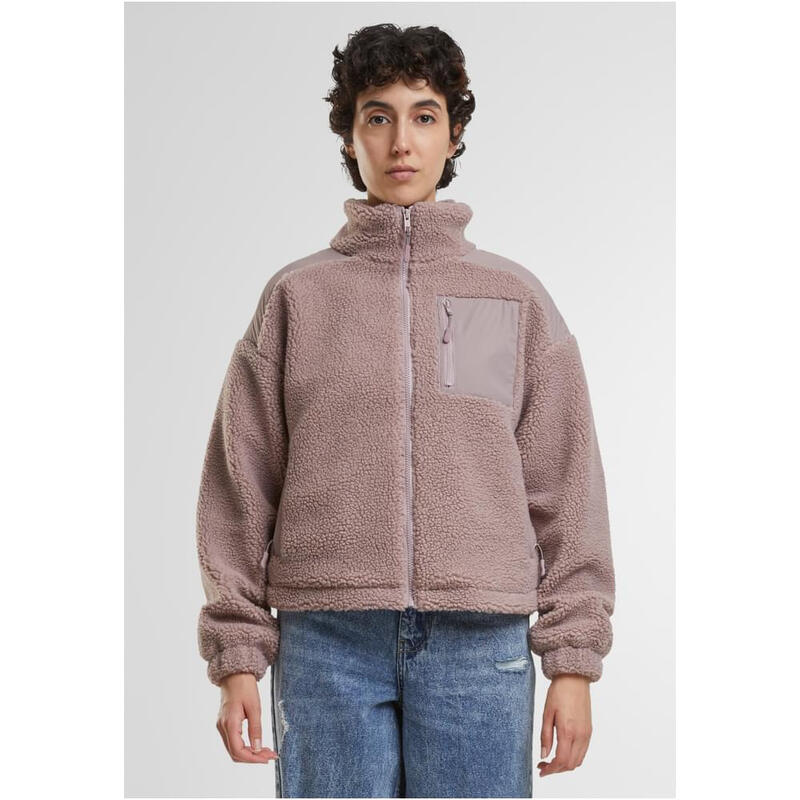 Urban Classics Damen Sherpa Mix Jacke duskrose XS