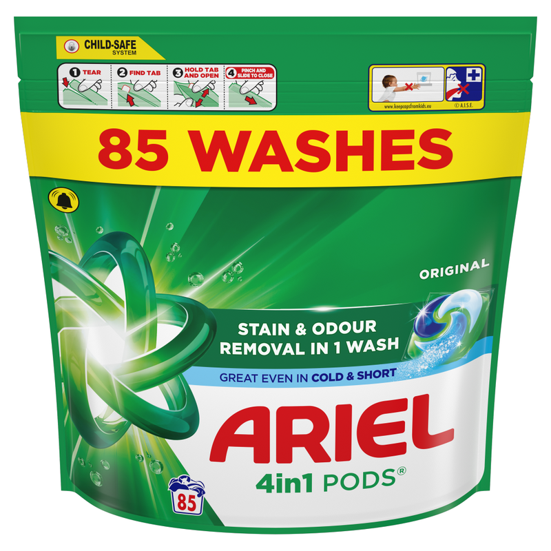 Ariel 4In1 Pods, Washing Liquid Capsules 85 Washes