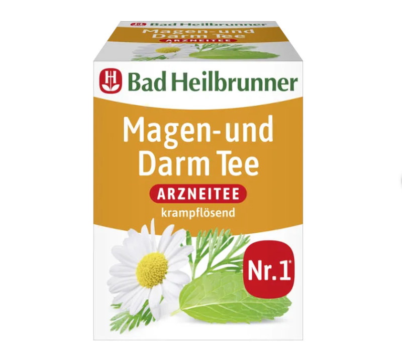 Bad Heilbrunner Arzneitee, Magen- & Darm Tee (8 Beutel), 14 g