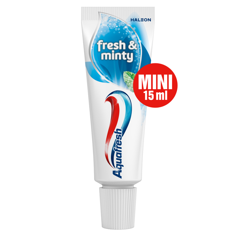 Aquafresh Tandpasta - Verfrissende Mini Tandpasta 15ml voor Complete Mondverzorging en Frisse Mint Smaak
