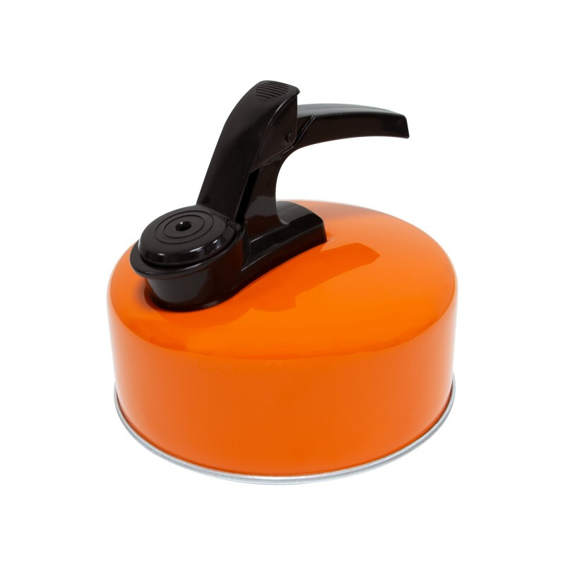 Milestone Orange Camping Whistling Kettle Aluminium 1L