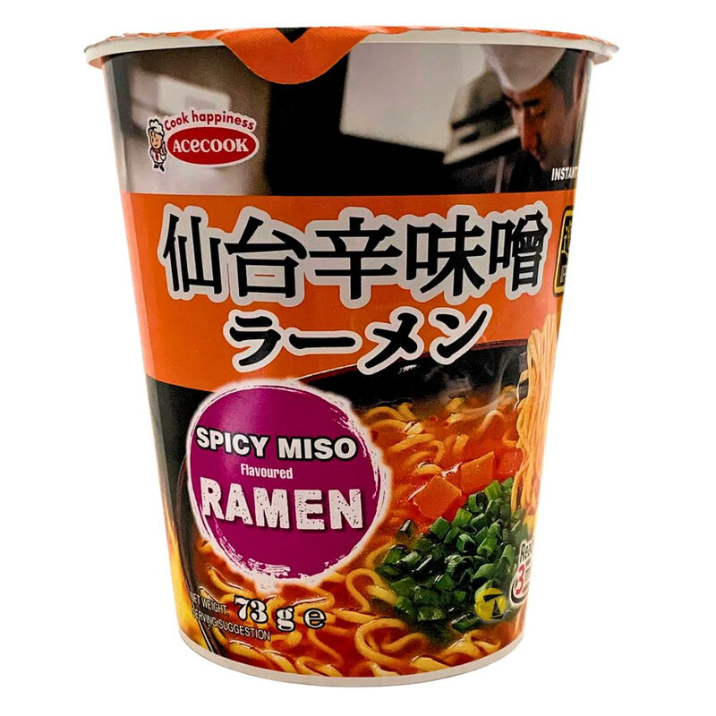 Acecook Ippin Inst Noodles In Cup Spicy Miso Flavour 73G