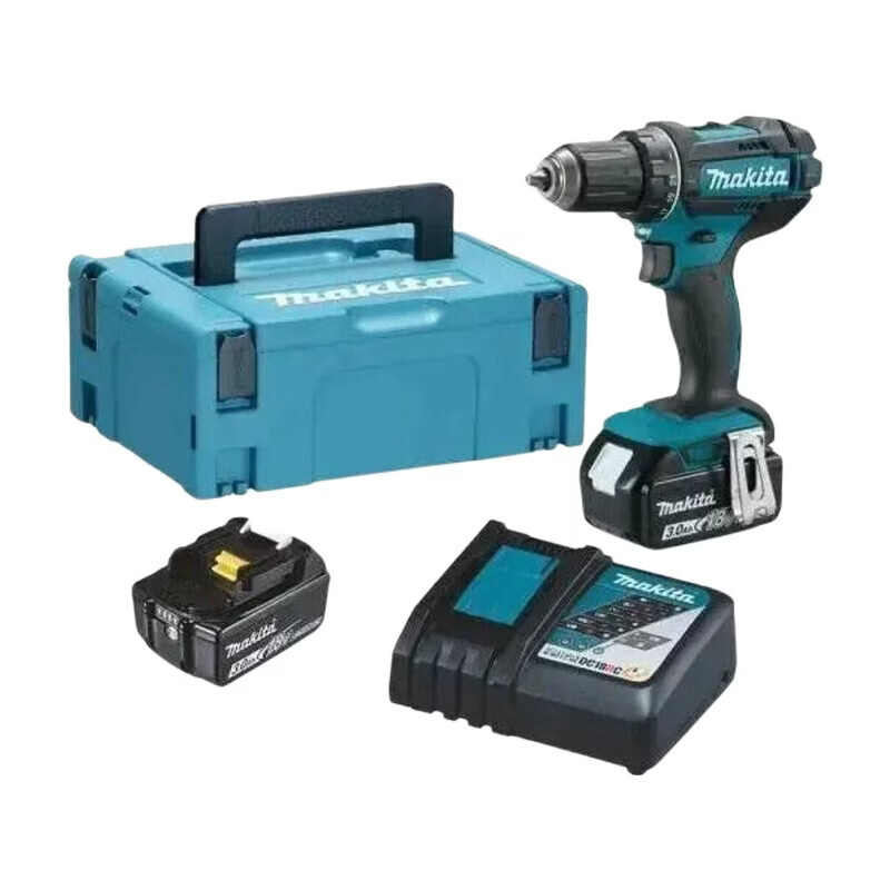 Makita DDF482RFJ Accu-Schroefboormachine, 18 V, 54 W, Zwart, Blauw