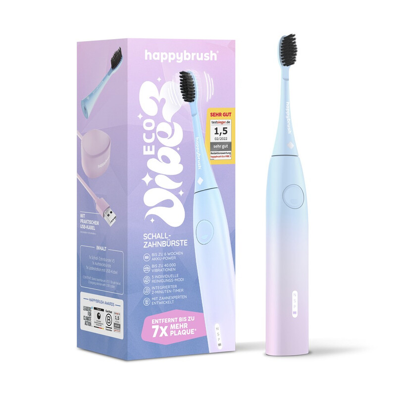 happybrush Elektrische Zahnbürste Eco Vibe 3 Sunrise, 1 St