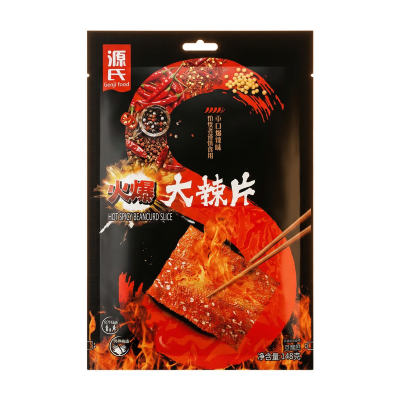 Genji food große scharfe Tofuhaut-Blätter 148 g
