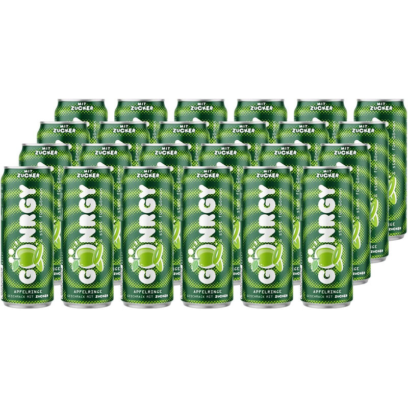 Gönrgy Apple Rings Zucker Erfrischungsgetränk im 6er Pack - Fruchtiger Energy Drink für mehr Vitalität und Geschmack