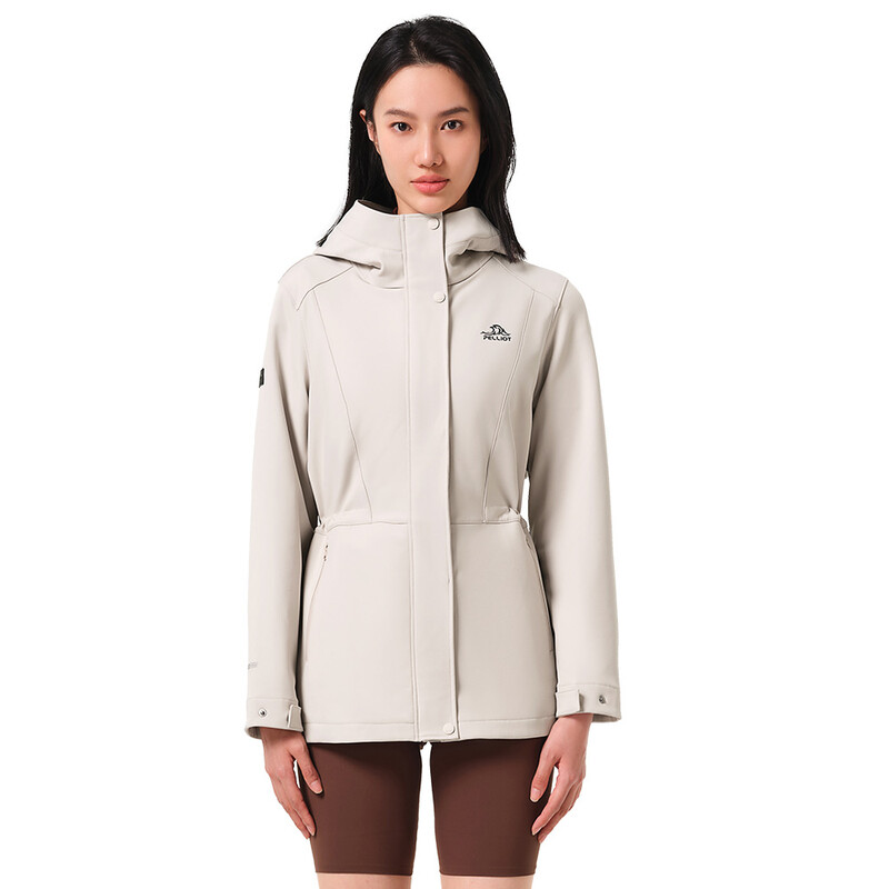 PELLIOT Outdoor Damen winddichte wasserdichte Hiking Softshelljacke Herbst, Storm Shield Passform, mittellanger lässiger Sport-Windbreaker …