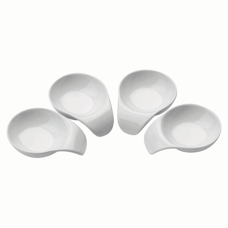 Elegant Set of 4 White Porcelain Serving Dishes, Porcelain Serving Dishes, Versatile