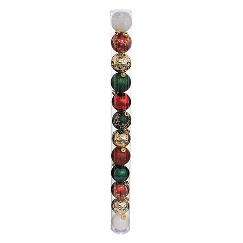 Feeric Kerstbal Set - D??lice Collectie, 12 stuks, 6 cm, Donkerroze