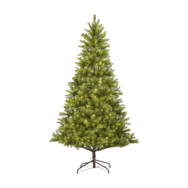 Black Box Trees Nagoya kerstboom met verlichting - kerstdecoratie met 922 volle takken en kliksysteem - kunstboom met LED-verlichting - hoogte 180 x diameter 108 cm - groen