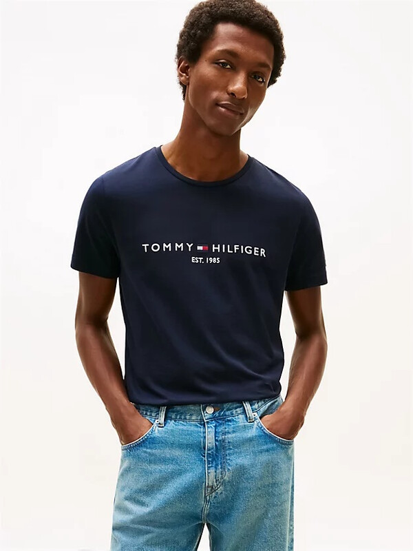 Tommy Hilfiger Core Tommy logo T-shirt heren XL Sky Captain