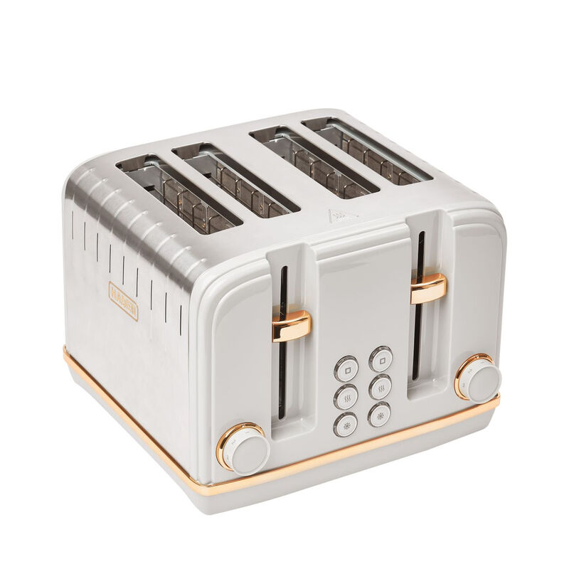 Salcombe 4 Slice Toaster, Grey & Copper - 210685