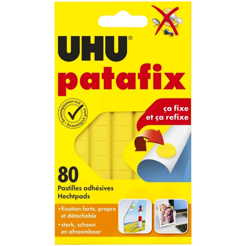 Pastilles Adhésives Patafix Fixation Forte Uhu Le Paquet De 80 Pastilles