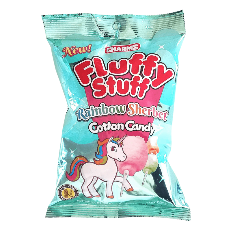 Charms Fluffy Stuff Rainbow Sherbet Cotton Candy 2.1oz/60g