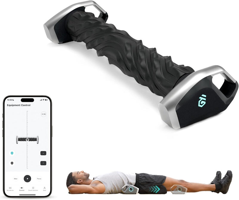 RheoFit Elektronik Sport Roboter: Vollautomatische freihändige Ganzkörpermassage-Rolle mit App-Steuerung & 3 Geschwindigkeiten