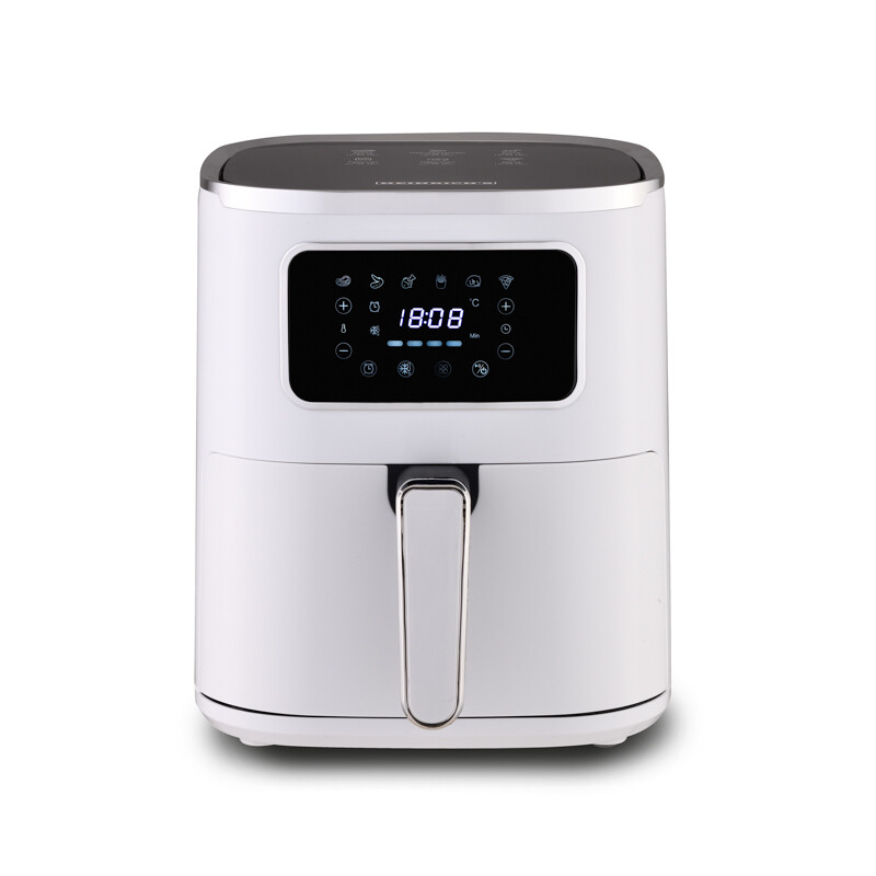 Heinrich's airfryer HFR 8216 wit 5 L 1450 W vermogen touchbediening 6 automatische programma's