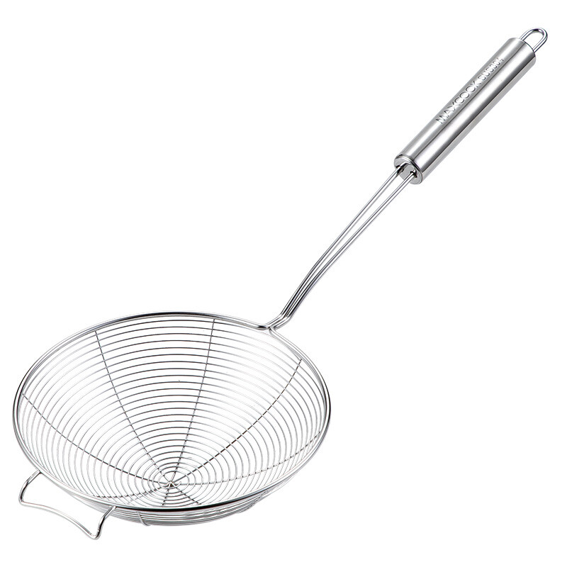 Maxcook 304 Stainless Steel Spider Strainer Skimmer Ladle For Cooking And Frying, Kitchen Utensils Wire Strainer Pasta Spoon 16Cm Mccu2380