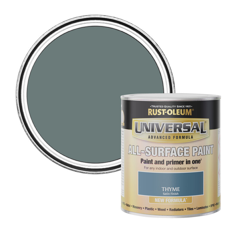 UNIVERSAL ALL-SURFACE PAINT SATIN THYME 750ML