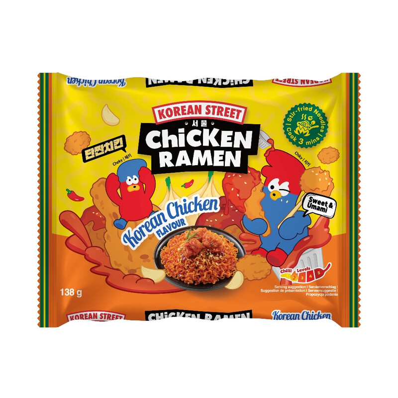 Korean Street Chicken Ramen Chicken Flavour Bag 138g