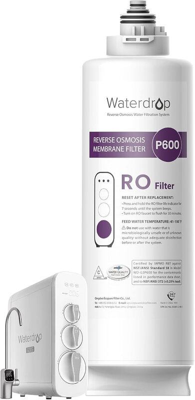 Waterdrop Wd-G3p600-Ro Filter Nsf Certified Replacement For Wd-G3p600 Reverse Osmosis System, 2 Year Life