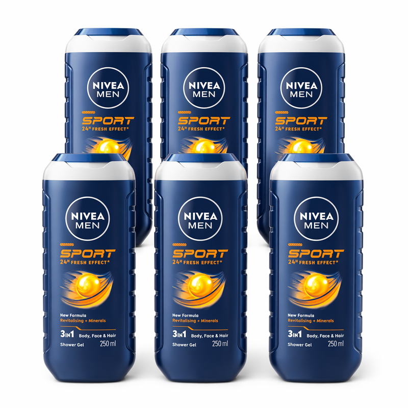 NIVEA Men Sport Douchegel 250 ml (6-Pack)