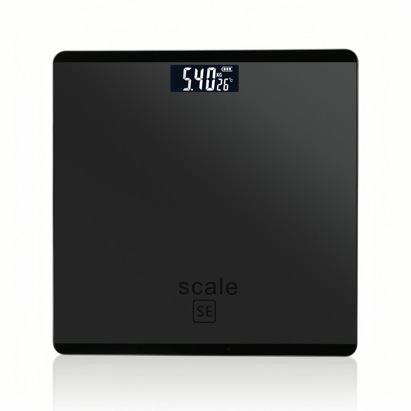 Sparoma AD-26 grijszwarte elektronische weegschaal – 2 AAA-batterijen (niet inbegrepen), 180 kg draagvermogen, 0,05 kg hoge nauwkeurigheid, 4 mm gehard glas, LCD-scherm, geschikt voor badkamer, slaapkamer en thuisgebruik