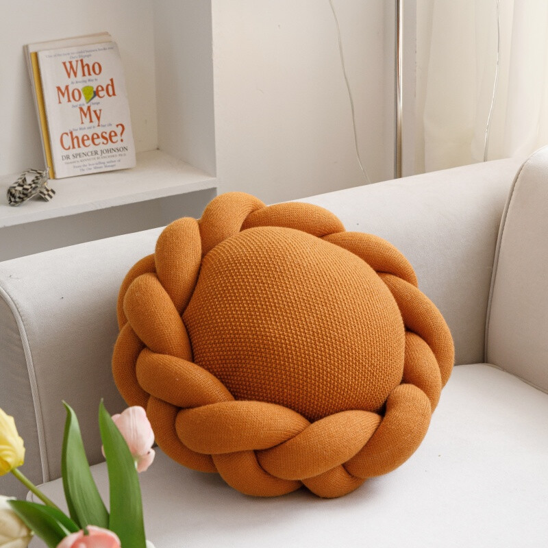 , Acrylic Wreath Cushion, 40x40cm, orange, 1pack