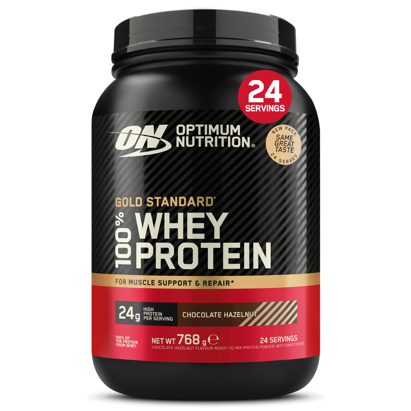 Optimum Nutrition Gold Standard 100% Wei-eiwitpoeder – 768 g – Chocolade Hazelnoot
