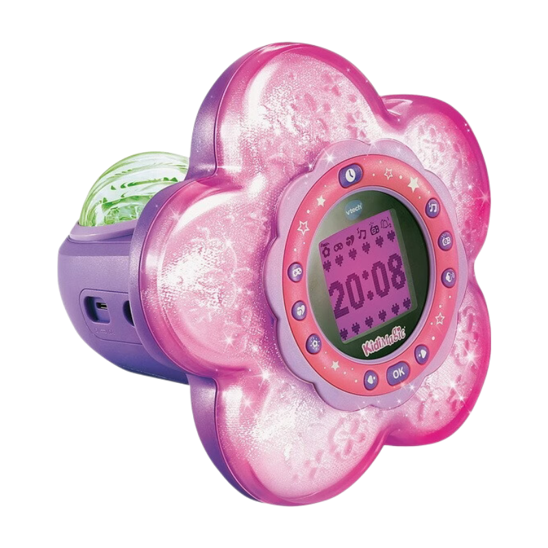 VTech Kidimagic Galaxy Radio-réveil Lumière 9 en 1 Rose
