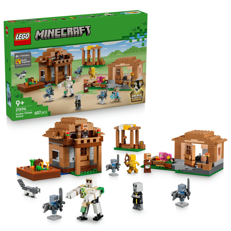 LEGO Minecraft 21596 Oproeper dorpsaanval