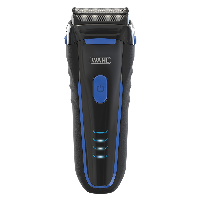 Wahl Clean & Close Lithium Cordless Shaver, Ultra Close Wet Dry Foil Shaving, 7063-017, Black/Blue