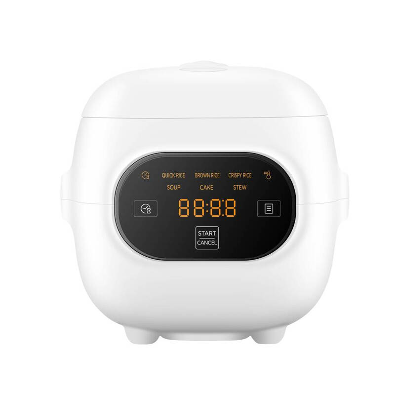 Midea Mini-Reiskocher 1,2 L für 1–2 Personen, 6 One-Touch-Programme, 24 H Voreingestellter Timer, Warmhaltefunktion, Antihaft-Innentopf, Digitales LED-Display, Abnehmbarer Deckel