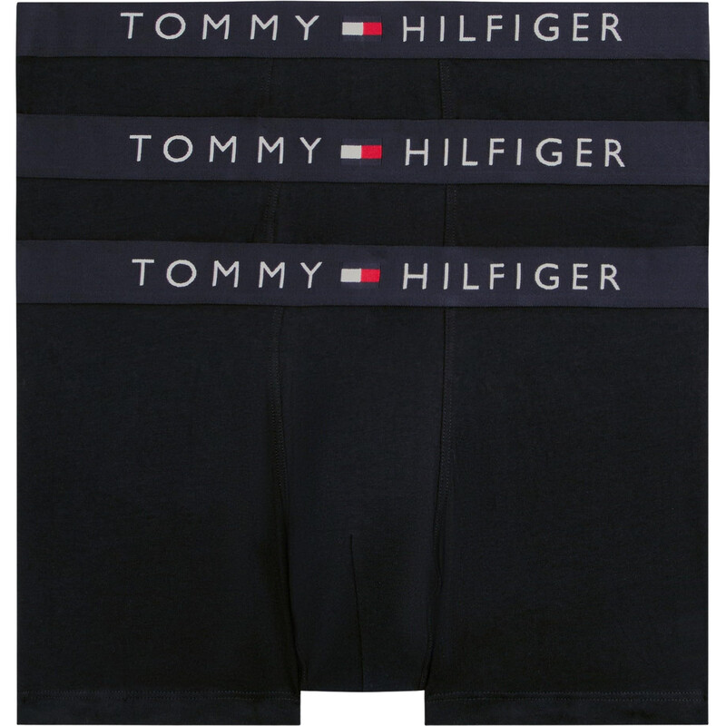 Tommy Hilfiger Herren Trunks 3er-Pack in der Farbe Des Sky - Bequeme Boxershorts aus Baumwolle für Männer