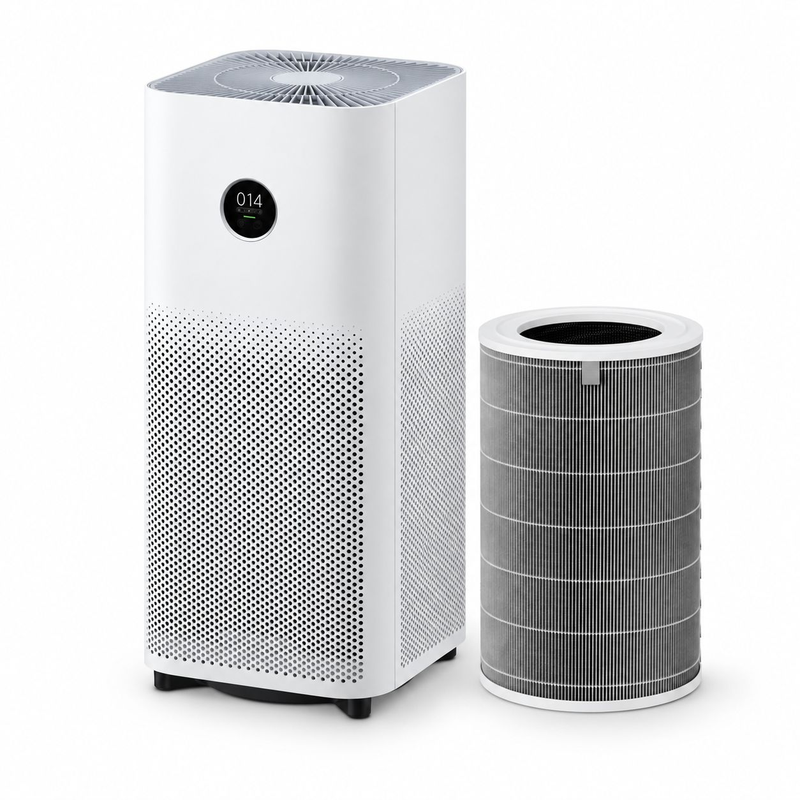 Xiaomi slimme luchtreiniger 4 Pro met vervangingsfilter, 500 m³/h CADR, tot 60 m² dekking, zeer efficiënte filtratie, slimme app-bediening